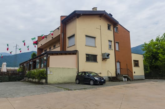 Ponte di Legno- Italy. Streets and homes