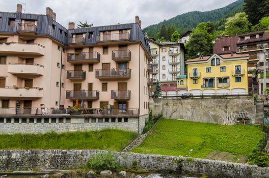 Ponte di Legno- Italy. Streets and homes