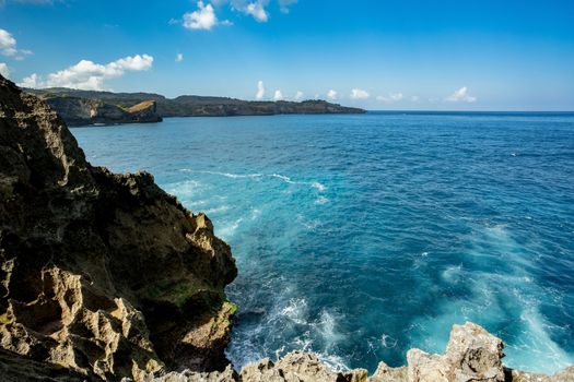 coastline at Nusa Penida island near Pasih Uug (Broken Beach), Bali Indonesia