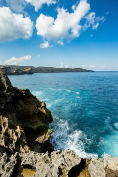 coastline at Nusa Penida island near Pasih Uug (Broken Beach), Bali Indonesia