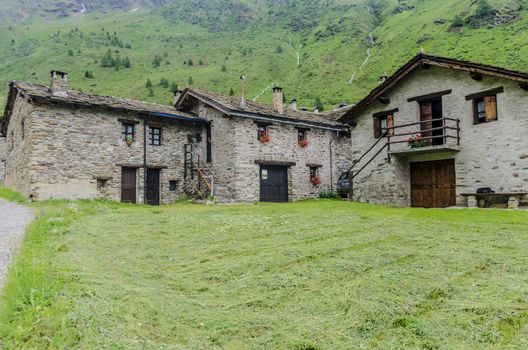 Stone shepherd's house in a peasant villag