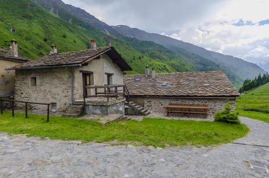 Stone shepherd's house in a peasant villag