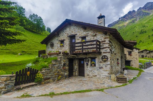 Stone shepherd's house in a peasant villag