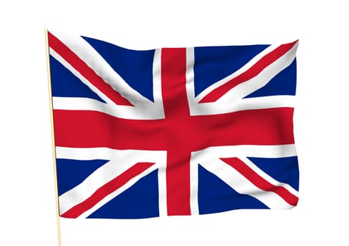 Image of a waving flag of UK