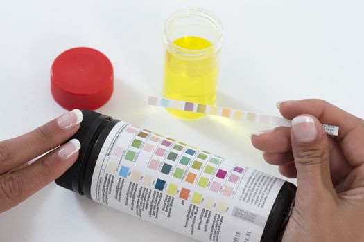 selft test  with the urine test strip