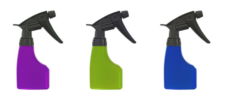 Spray bottle with, illustration on white background