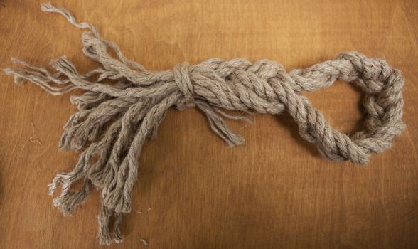 Beautiful knot of a strong rope.