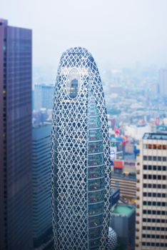 Cityscape of Tokyo, the view from free observator of Tokyo Metroplitan Government building at 45th floor.