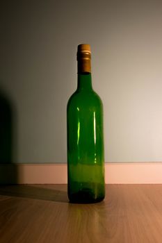 green bottle glass still live