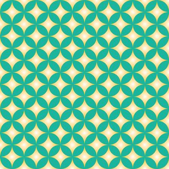 Green and Yellow Diamond star circle pattern, seamlessly tileable