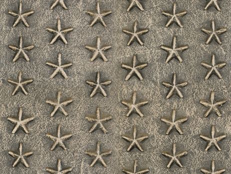 Metallic star relief pattern texture seamlessly tileable