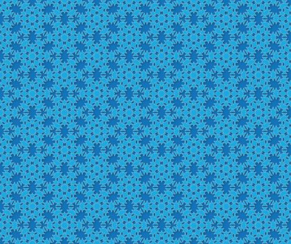 abstract background or fabric textile blue winter snow flake pattern