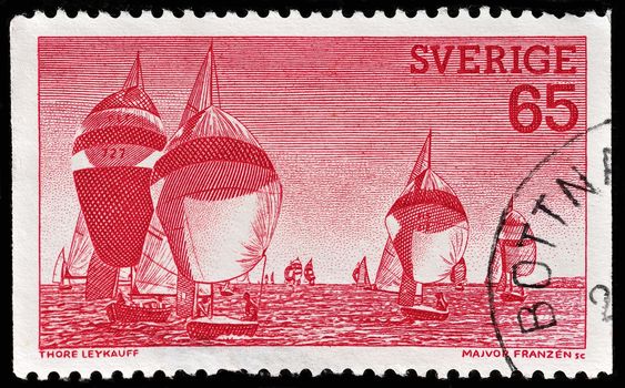 SWEDEN - CIRCA 1974: stamp printed by Sweden, shows Regatta, circa 1974