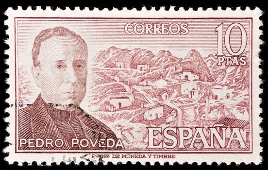 SPAIN - CIRCA 1974: stamp printed by Spain, shows Father Pedro Poveda, circa 1974