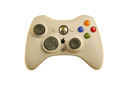 Gamepad on white background isolated