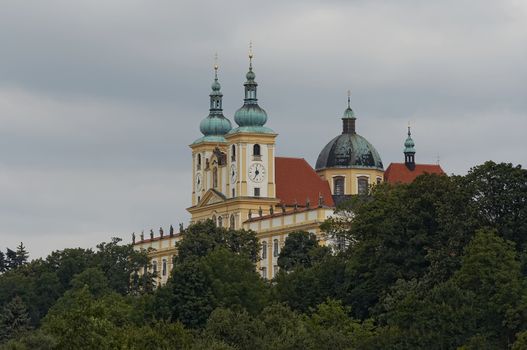 The Basilica Minor of the Visitation of the Virgin Mary on the Holy Hill near Olomouc city. Pilgrimage church (holy shrine). Built 1669-79. Architect - Giovanni Pietro Tencalla. In 1995 - visitation of pope John Paul II.
Czech republic, Europe.