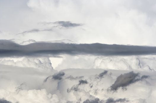 Shot of the bizarre floating clouds after storm