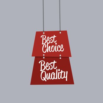Best choice label - Flat style graphic illustration