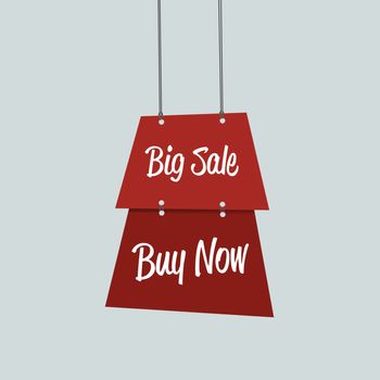 Big sale label - Flat style graphic illustration