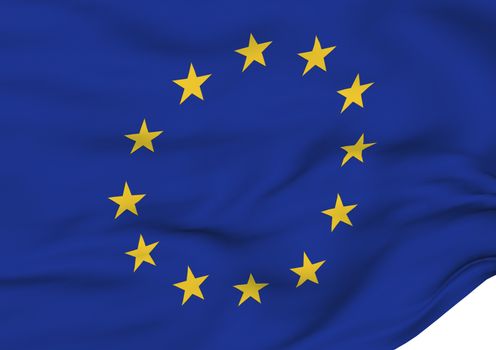 Image of a waving flag of Europe