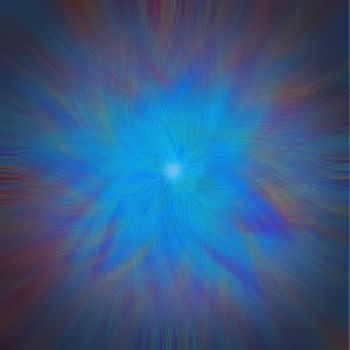 Abstract vortex concept illustation, predominantly blue