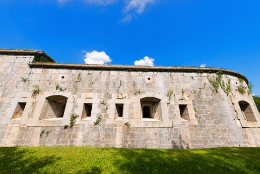 Fort Larino (1860) in Lardaro, Trentino, Italy. Austro Hungarian fortress of first world war built in Chiese Valley