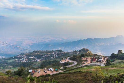 landscape with mountain road,Thailand