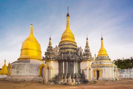 Ancient temple close to Pindaya Cave located next to the town of Pindaya, Shan State, Burma (Myanmar) Famous buddhist pilgrimage site and a tourist attraction.