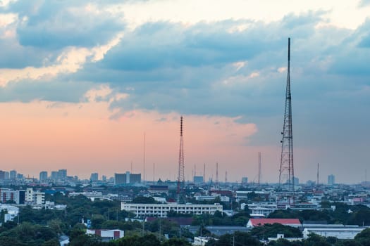 Sunset over Lower Bangkok