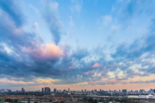 Sunset over Lower Bangkok