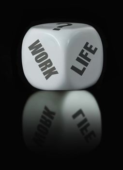 White dice with work life choices