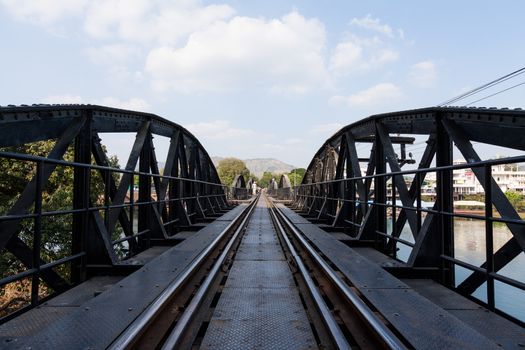 Bridge on the river Kwai, Kanchanaburi province,Thailand.