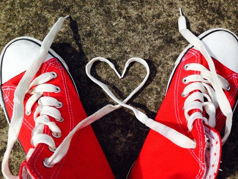 baseball boots sneakers with love heart