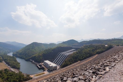 Srinakarin dam in kanjanaburi, thailand