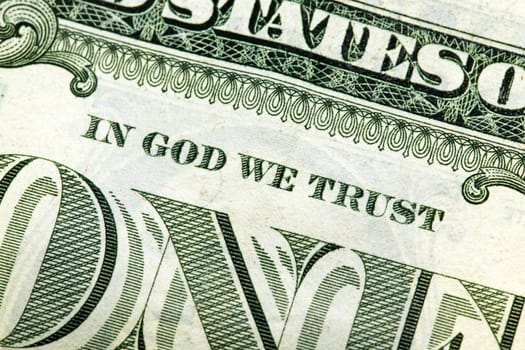u.s. paper dollars, photographed in close-up