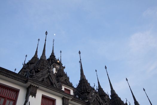 Roof of Lohaprasat in Wat Ratchanatdaram Worawihan