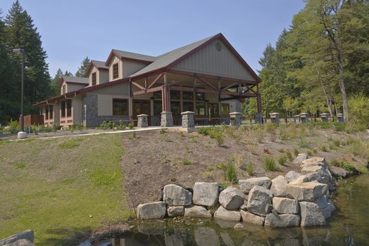 Community center building in Camas Washington state.