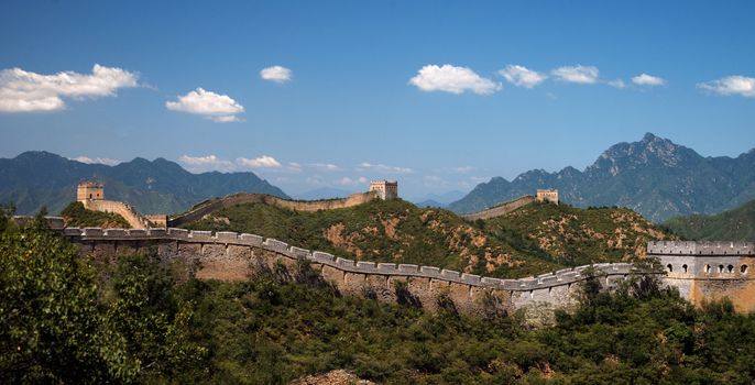 The Great Wall of China - a remote section of the wall at Jinshanling, about 60 miles east of Beijing.