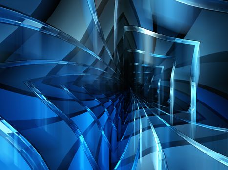 Abstract computer-generated image modern blue background 