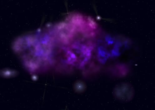 Star field in space a nebulae and a gas congestion. "Elements of this image furnished by NASA".