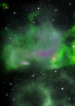 Far being shone nebula and star field against space. "Elements of this image furnished by NASA".