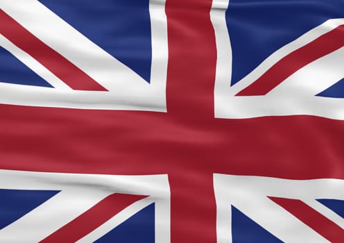 Image of a waving flag of UK