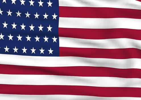 Image of a waving flag of USA
