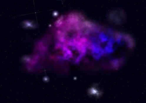 Small part of an infinite star field of space in the Universe. "Elements of this image furnished by NASA".