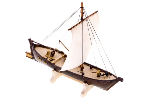 wooden model sailing ship home