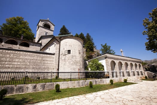  the ancient stone man's monastery located in Montenegro