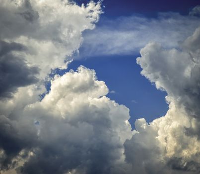 Abstract sky background with clouds gate to heaven