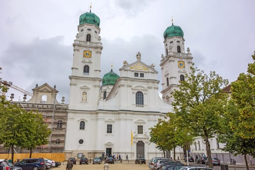 Passau, Germany - June 29, 2014: Sankt Stephan's Dome, one of the city's historical sites which attracks a lot of tourists.
