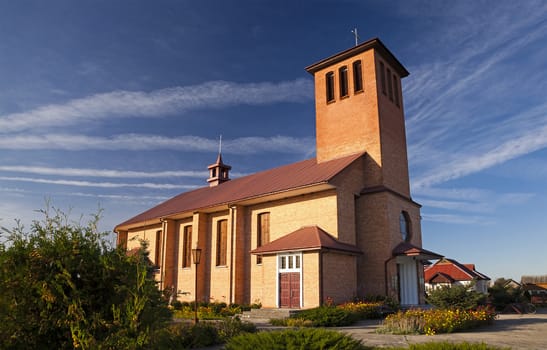   the old Catholic church located in the   Belarus