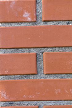 photographed close up part of the building of stone bricks